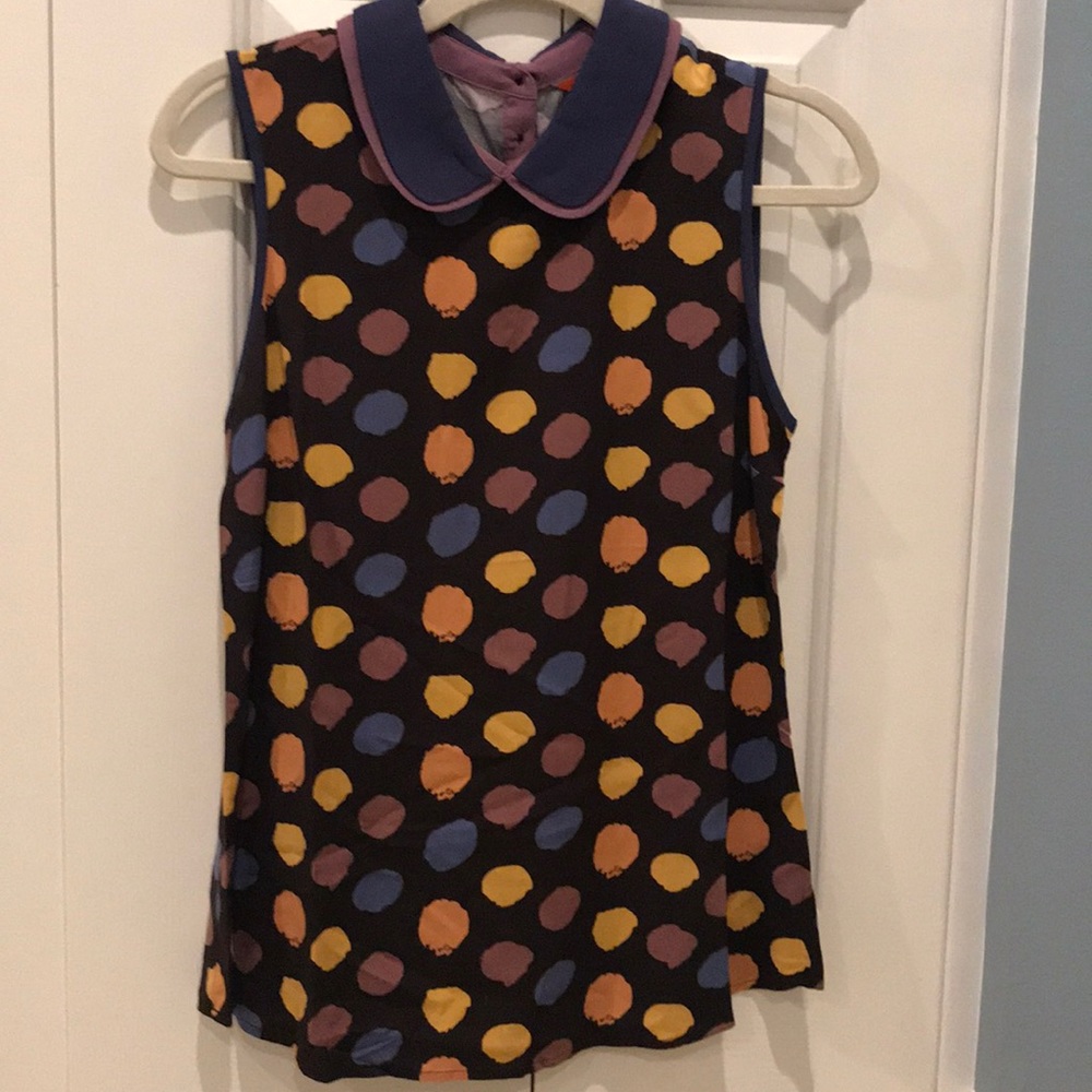 Polka Dot Sleeveless Top